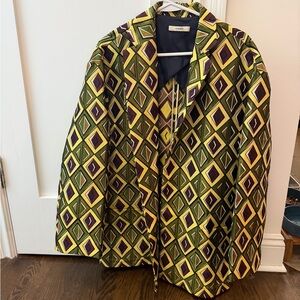 Chic Geometric Patterned Jacket